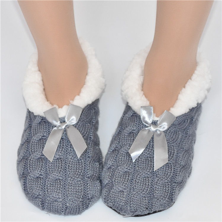 Slipper Socks Adult Autumn Winter Plus Velvet Floor Socks Home Socks Floor Socks Parent-child Shoes Women Slip Bottom Fluffy Fuzzy Socks